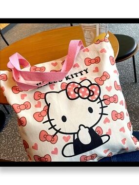 🆕 Hello Kitty Pink Bow Tote Bag